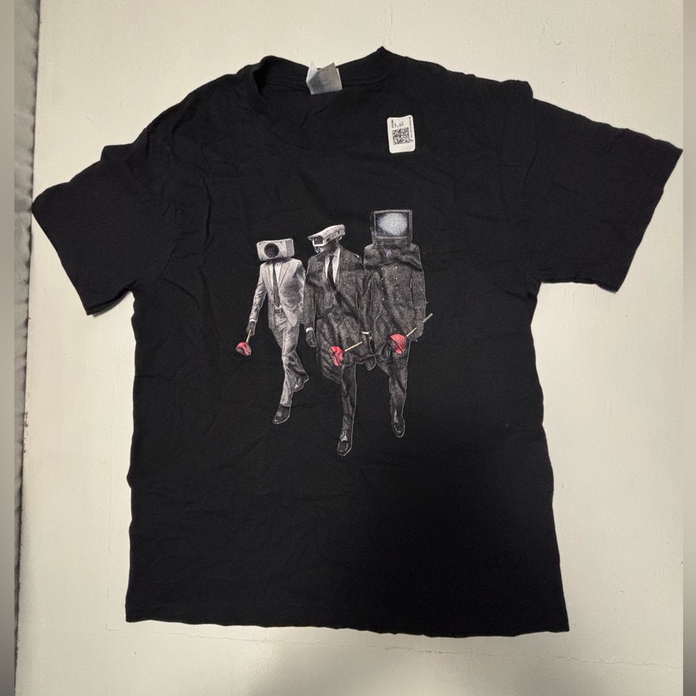 Skibidi Toilet Graphic T Shirt - Youth Medium 10/12 - Black New